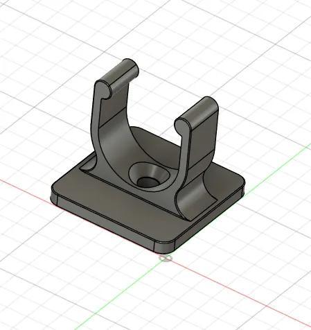 PEX Pipe Mounting Clip — Snap Fit with Central Screw Hole   