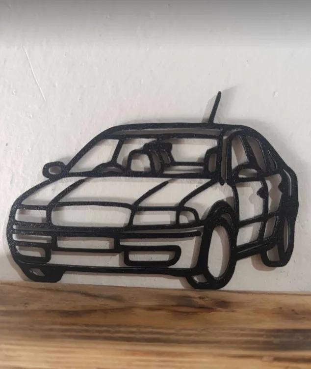 SKODA OCTAVIA wall line art   