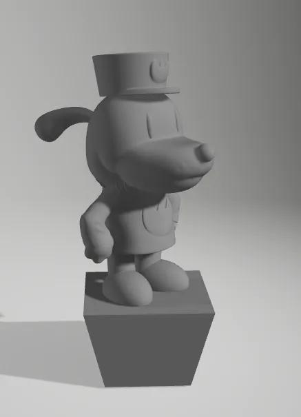Dog Man statue   