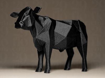 Geometric COW Figurine   