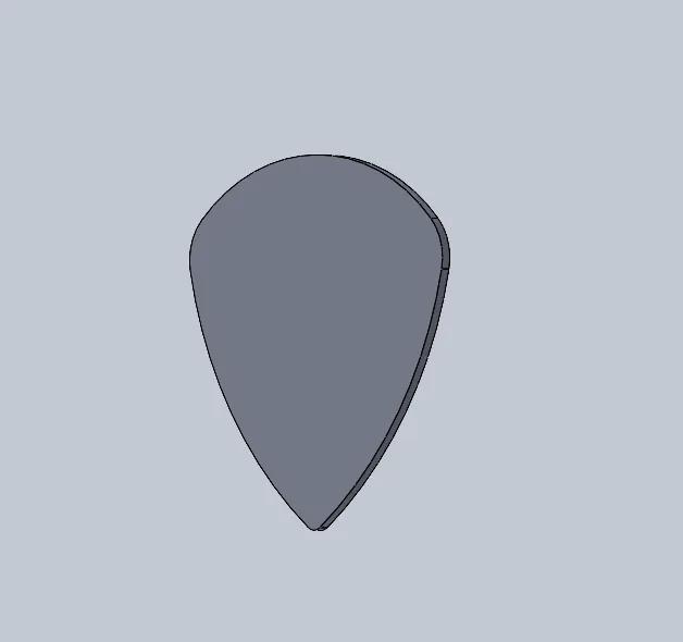 1mm Editable  Guitar Pick   