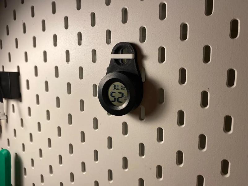 Hygrometer holder for Ikea Skadis   