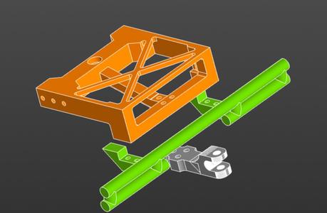 WPL C24 frame extension for bumper & tow hitch