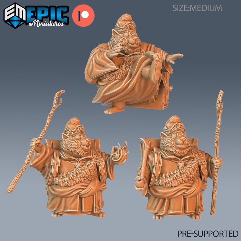 Traveling Hamster Monk Set / Rodent Tribe / Halfling Villager / Mysterious Humanoid / Wild Animal Warrior