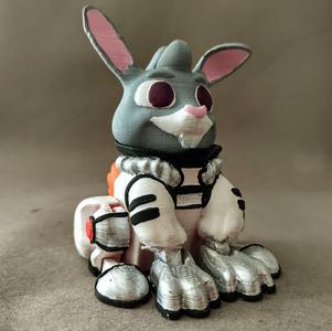Cute Flexi Astronaut Rabbit