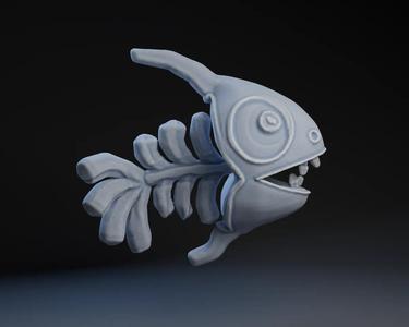 Cartoon Fish Bones   