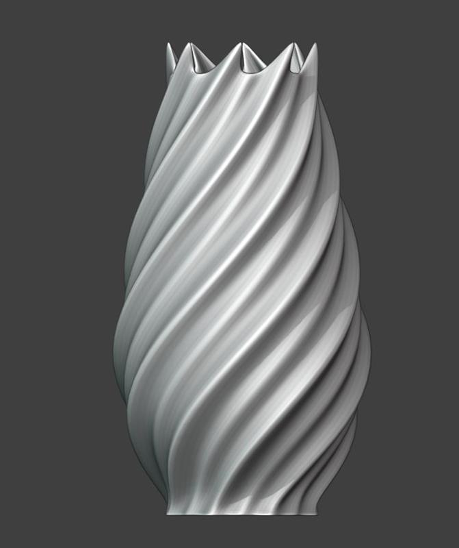 Spikey Wavey Ribs Vase