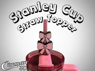 Bow (2 Sizes) Stanley Cup Straw Topper