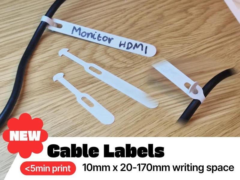 Cable Labels / 20-170mm x 10mm writing space   