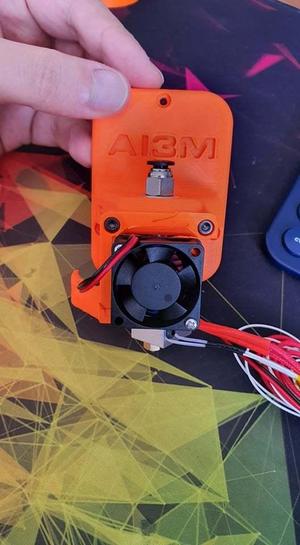 J-Head v6 fan cover plate with stok 30x30 fan for mk4 X-Carriage