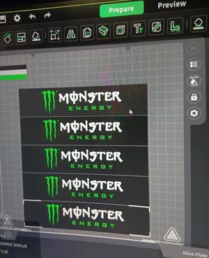 MONSTER ENERGY SIGNS F1 MOTO GP   