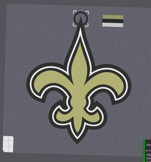 New Orleans Saints Logo for Necklace