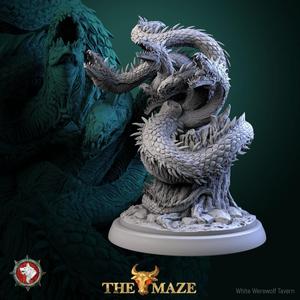 Lernean Hydra huge creature 75mm pre-supported