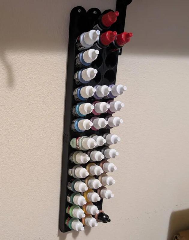 Wall mount holder for Army Painter dropper bottles   