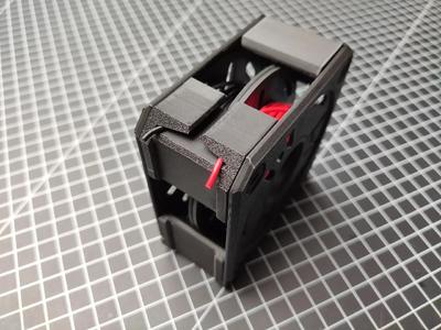 Widened Double Cable Pinch for Cable Spool Holder Gridfinity   