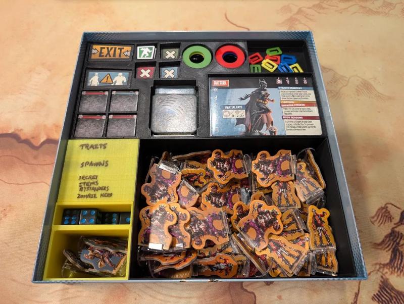 DCeased Gotham City Outbreak board game insert/ organizer - sleeved cards   