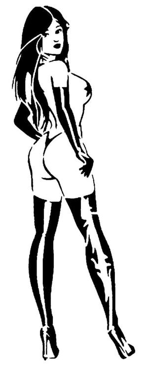 Girl stencil 66