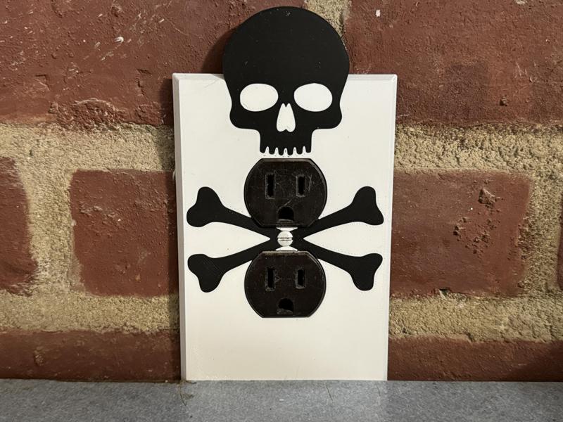 Outlet Cover Skull Crossbones