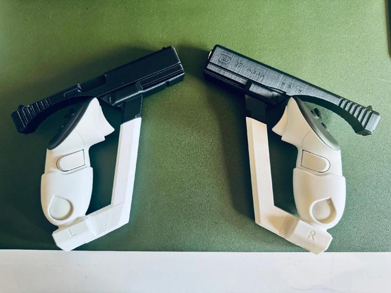 Dual Pistol Magnetic Gunstock for Meta Quest 3   