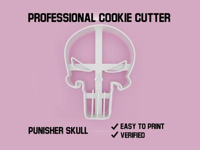 Punisher skull cookie cutter