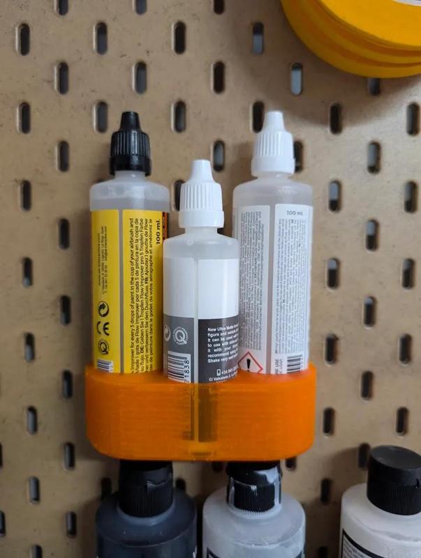 Ikea Skadis Three Bottle Holder (2x 37 mm/100 ml/AK + 1x 33mm/60ml/AK)   