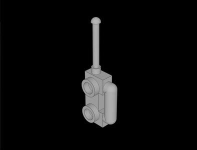 Lego Compatible (3962a.dat) Minifig Radio with Short Handle   