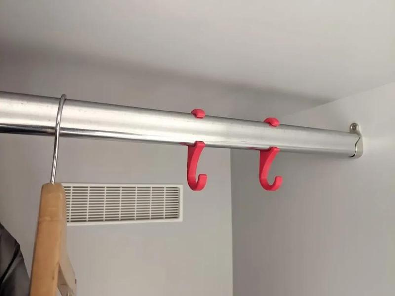 Snap-on wardrobe hook   