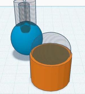 bowling ball and holder   