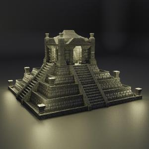 Small Jungle Temple - Tabletop Terrain - 28 MM
