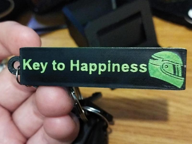 Key to Happiness (Sport MotorBike) - Keychain