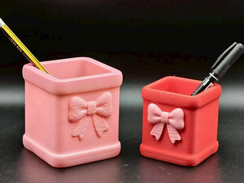 Teacher's Day gift, bow pen holder, no supports, available in small and large sizes and single and dual colors