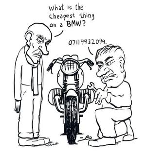 turn signal relocation bracket for BMW vehicle