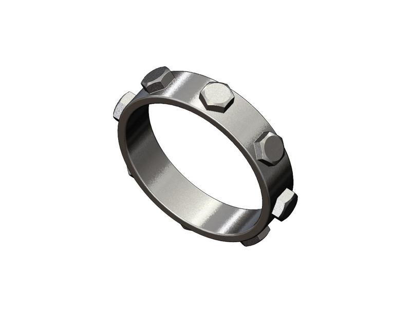 Hexagonal bolt and screw head pattern fashion band US sizes 6to9 3D print model