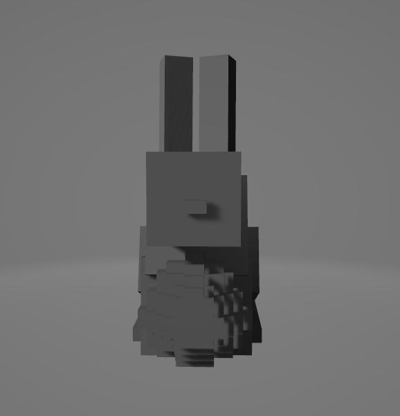 Minecraft rabbit with egg