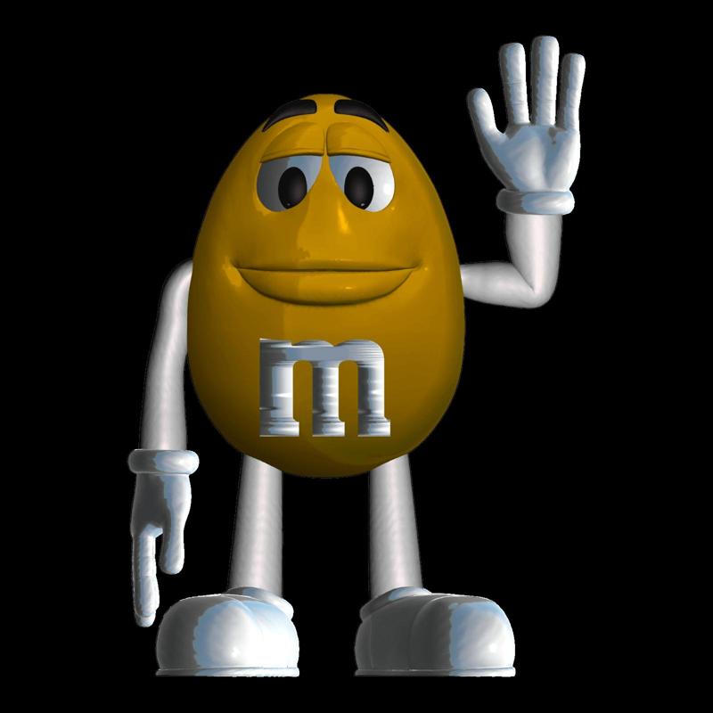 Yellow M&M’s Spokescandy 3D Models – High-Detail Creation