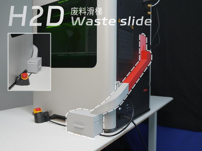 H2D Waste Filament Chute | Enclosed