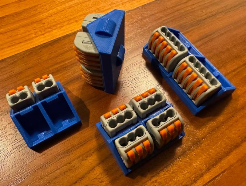 WAGO 222 3x4 Mount for behind Lutron keypads.