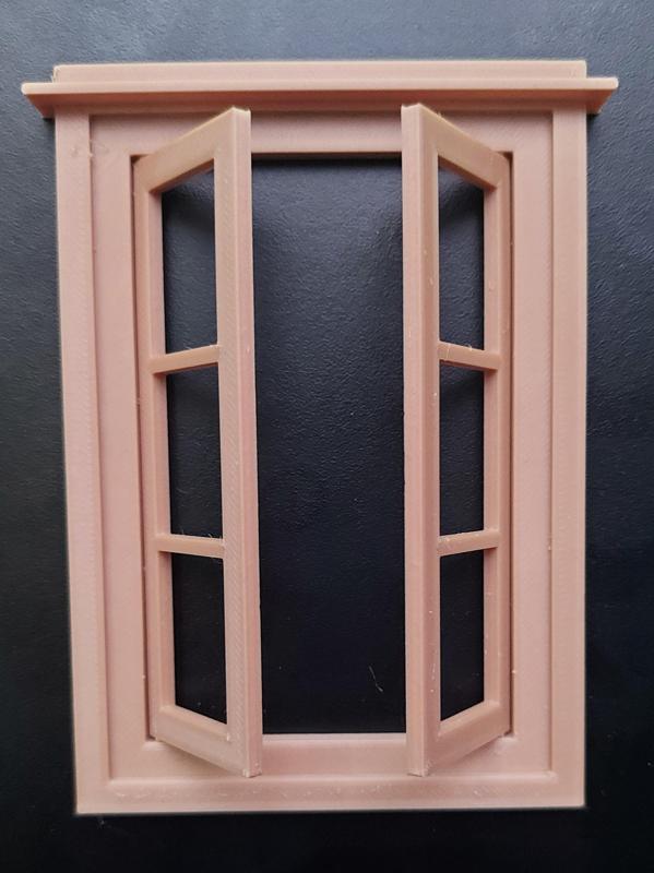 1/12 Hinged Dollhouse window (Model No.6)