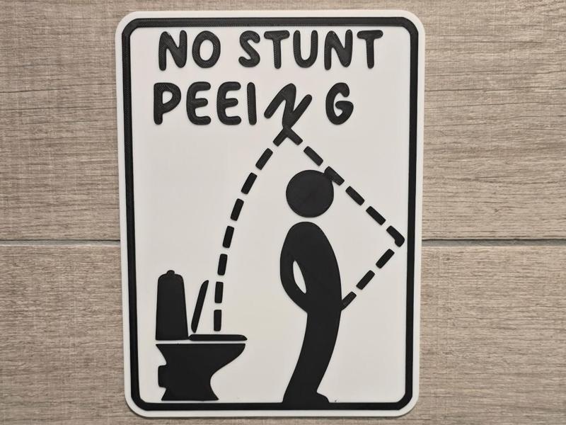 Toilet Sign - No Stunt Peeing