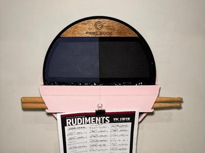 Wall Mount for Drum Pad with slot for sticks