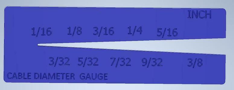 aircraft cable diameter gauge