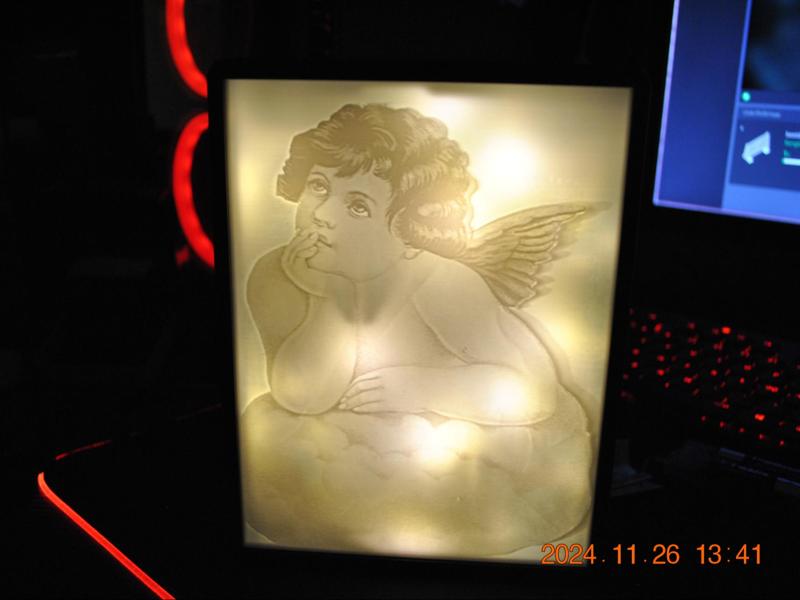 lighbox angel lithophane