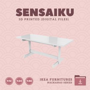 Miniature Replica 01. NACKANAS Table 70 In for Miniature Dollhouse - IKEA - 3D Print Instant Download