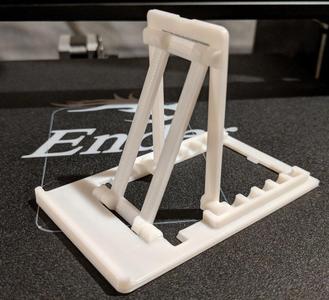 Adjustable Folding Phone Stand - Single piece print, built in hinges