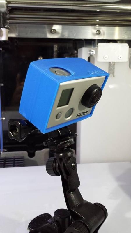 basic gopro mount with open charge port to charge while recording