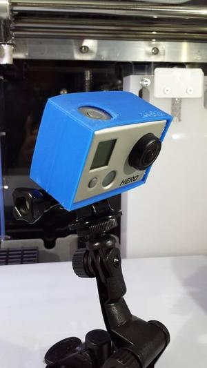 basic gopro mount with open charge port to charge while recording