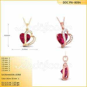Heart stone pendant 3dm stl and detail images stone