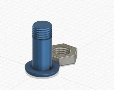 Screw and Nut to fix a Zefal Swan Road Mudguard