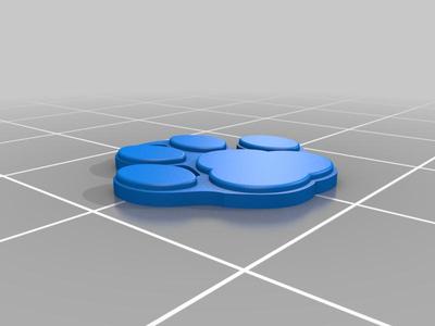 Paw Print Poop bag holder