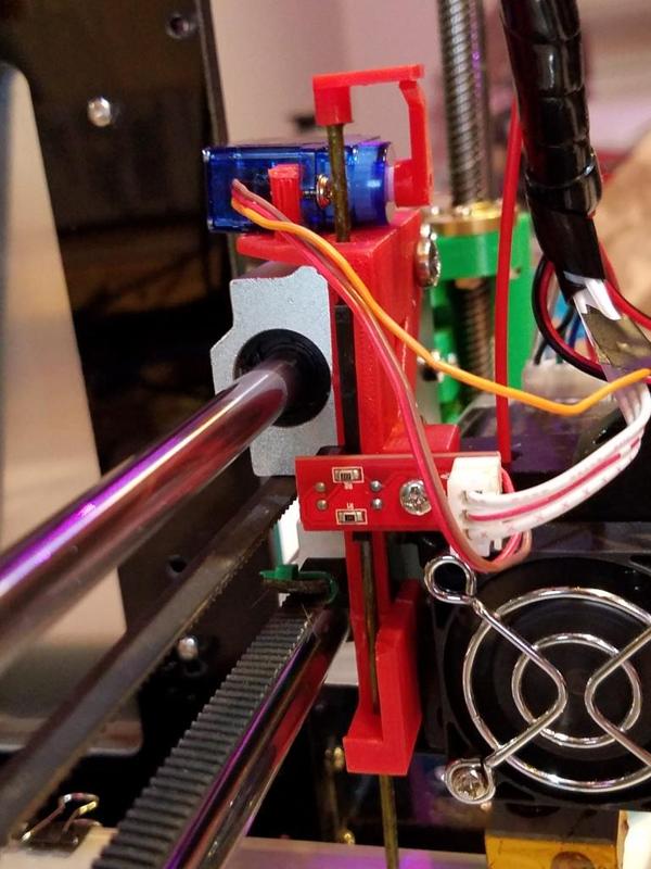 TronXY P802MA servo Z probe for glass beds